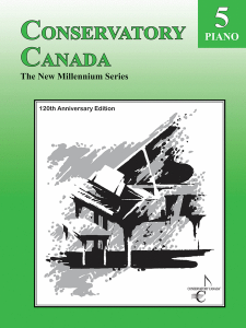 NOVUS VIA MUSIC CONSERVATORY Canada The New Millennium Series Piano Grade 5