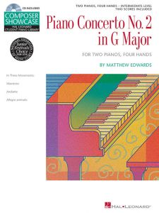HAL LEONARD MATTHEW Edwards Piano Concerto No 2 In G Major For Two Pianos Four Hands