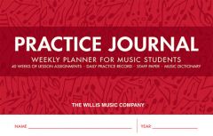 WILLIS MUSIC PRACTICE Journal Weekly Planner For Music Students