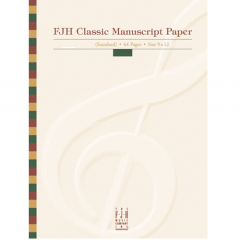FJH MUSIC COMPANY CLASSIC Manuscript Paper No.3 12-stave 64-page Size 9