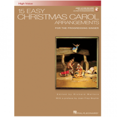 HAL LEONARD 15 Easy Christmas Carol Arrangements For High Voice Cd Included