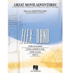 HAL LEONARD GREAT Movie Adventures Arranged For Flex Band Gr. 2-3 By Mike Sweeney