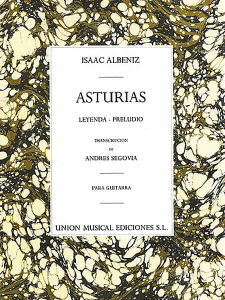 UNION MUSICAL EDICIO ALBENIZ Asturias Leyenda Preludio For Classical Guitar