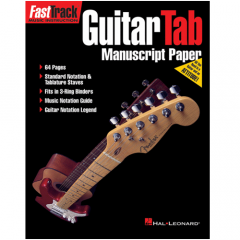 HAL LEONARD FASTTRACK Guitar Tab Manuscript Paper (3-hole Punch)