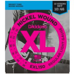 D'ADDARIO EXL150 Xl Nickel Round Wound 12 String/super Light .010-.046 String Set