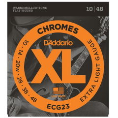 D'ADDARIO ECG23 Chromes Flat Wound Extra Light .010-.048 String Set