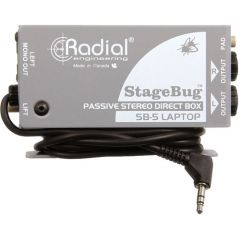 RADIAL SB-5 Laptop Compact Stereo Di For Computers With Sidewinder Attached Cable