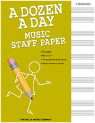 WILLIS MUSIC A Dozen A Day Music Staff Paper 32 Pages 8.5 X 11 Ten Staves