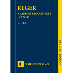 HENLE REGER Clarinet Quintet Opus 146 Study Score
