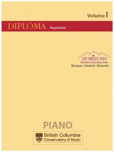 BC CONSERVATORY HORIZONS Diploma Repertoire Vol 1 2015 Edition