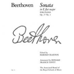 ABRSM PUBLISHING BEETHOVEN Sonata In E Flat Major Opus 27 No 1 For Piano Edited Craxton & Tovey