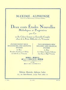ALPHONS LEDUC ALPHONSE 200 New Melodic & Gradual Studies For Horn-book 3:40 Medium Difficu