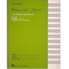 HAL LEONARD STANDARD Wirebound Manuscript Paper (green Cover)