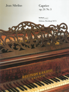 BREITKOPF & HARTEL SIBELIUS Caprice Op. 24 No. 3 Piano Solo Edited By Kari Kilpelainen