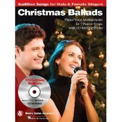 MUSIC SALES AMERICA AUDITION Songs For Male & Female Singers Christmas Ballads Cd Included