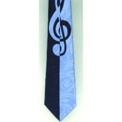 MUSIC TREASURES CO. BOLD Clef Tie, Navy