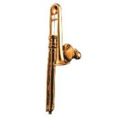 HARMONY JEWELRY PIN Trombone, 24k Gold Plating
