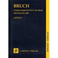 HENLE MAX Bruch String Quintet In E Flat Major Study Score Student-edition