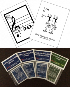 BERETS PUBLICATIONS BAND Flashcards For Oboe