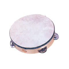 MANO PERCUSSION MP-T68H 8-inch Tambourine 6 Jingles With Calfskin Head